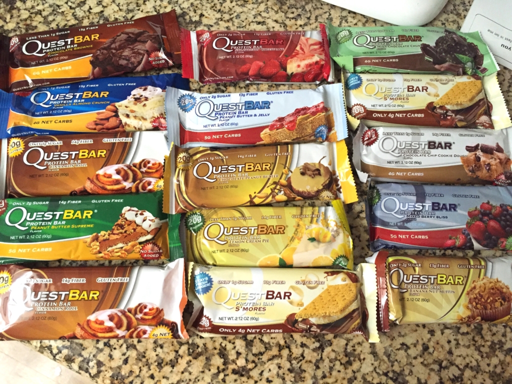 assorted quest bars