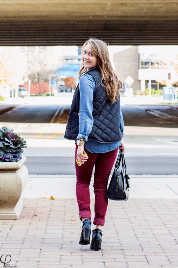 black-quilted-vest-and-burgundy-cords