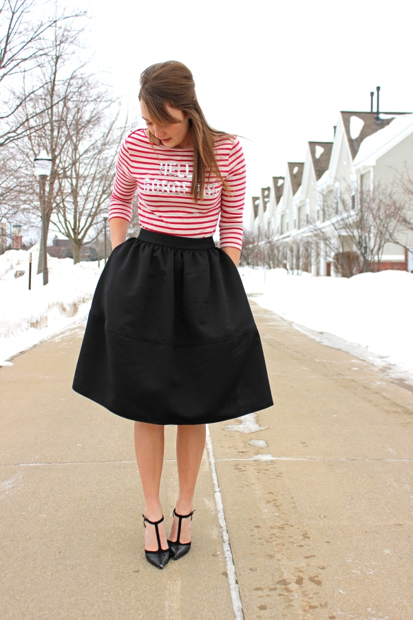 express-full-skirt-and-striped-top