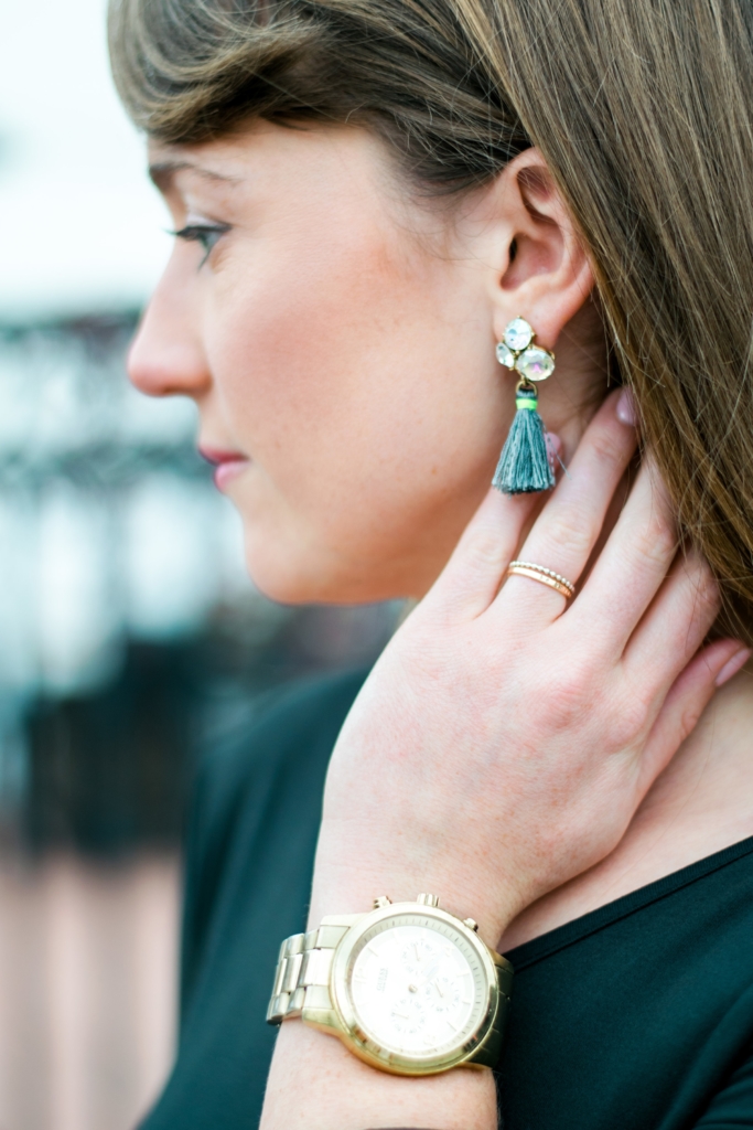 J.Crew Factory gray tassel earrings