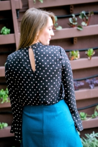 Forever 21 polka dot top with back keyhole