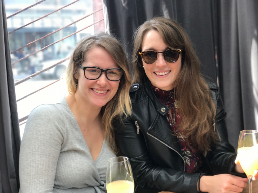 Leather Jacket and Floral Dress at The Vestry San Francisco