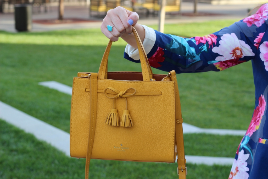 Floral Blazer with Kate Spade Small Isobel in Saffron