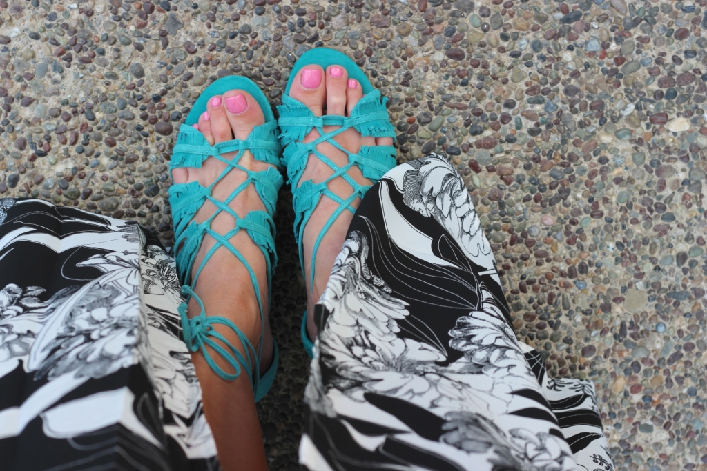 Nine West Genie Lace Up Sandals