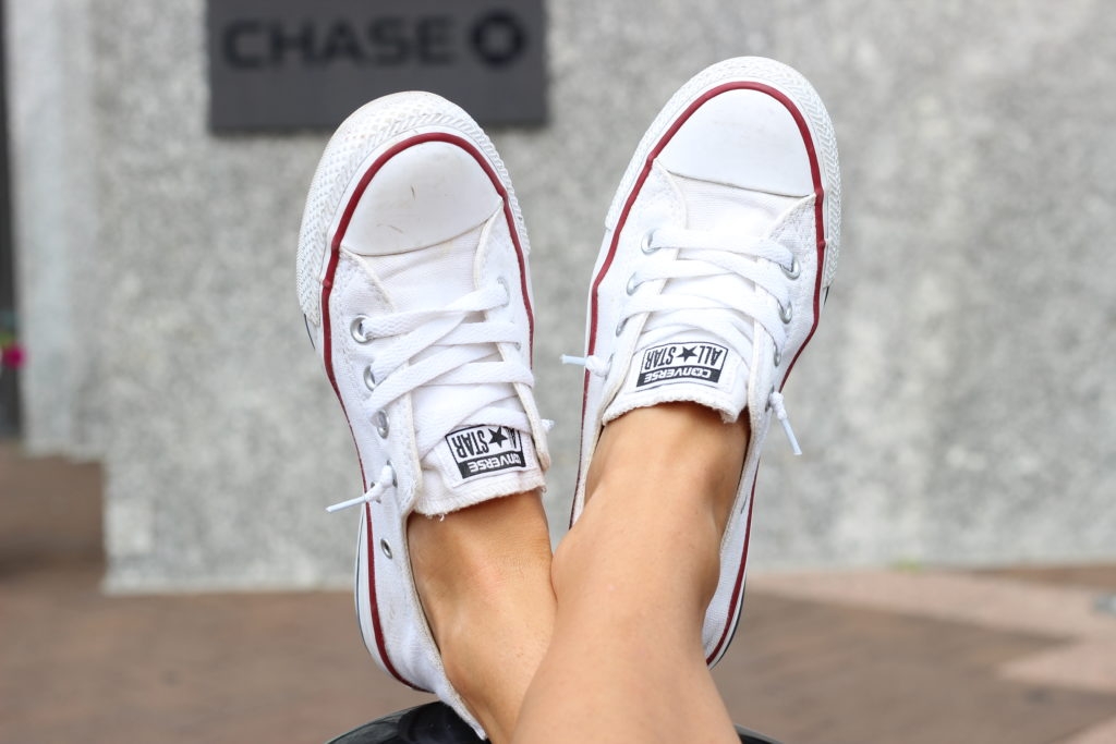 White Converse Slip on Sneakers