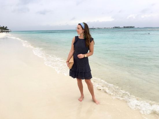 Loft gray lace dress in the Bahamas