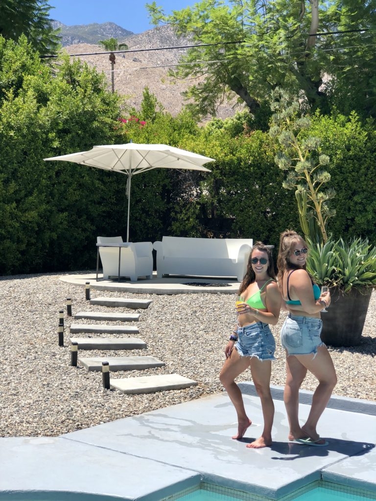 Agolde Parker Shorts in Palm Springs California on Cassidy Lou