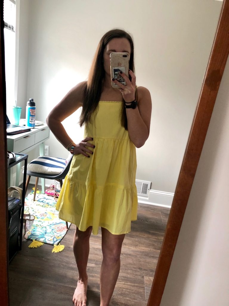 Closet Recap yellow dress from Target