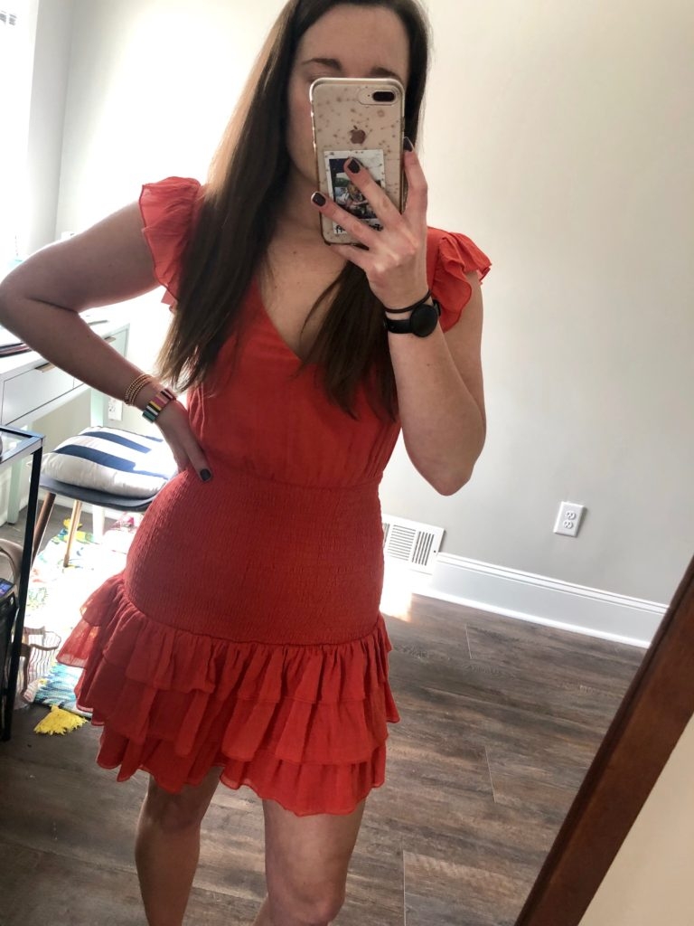 Closet Recap Orange Dress from Gina's Boutique