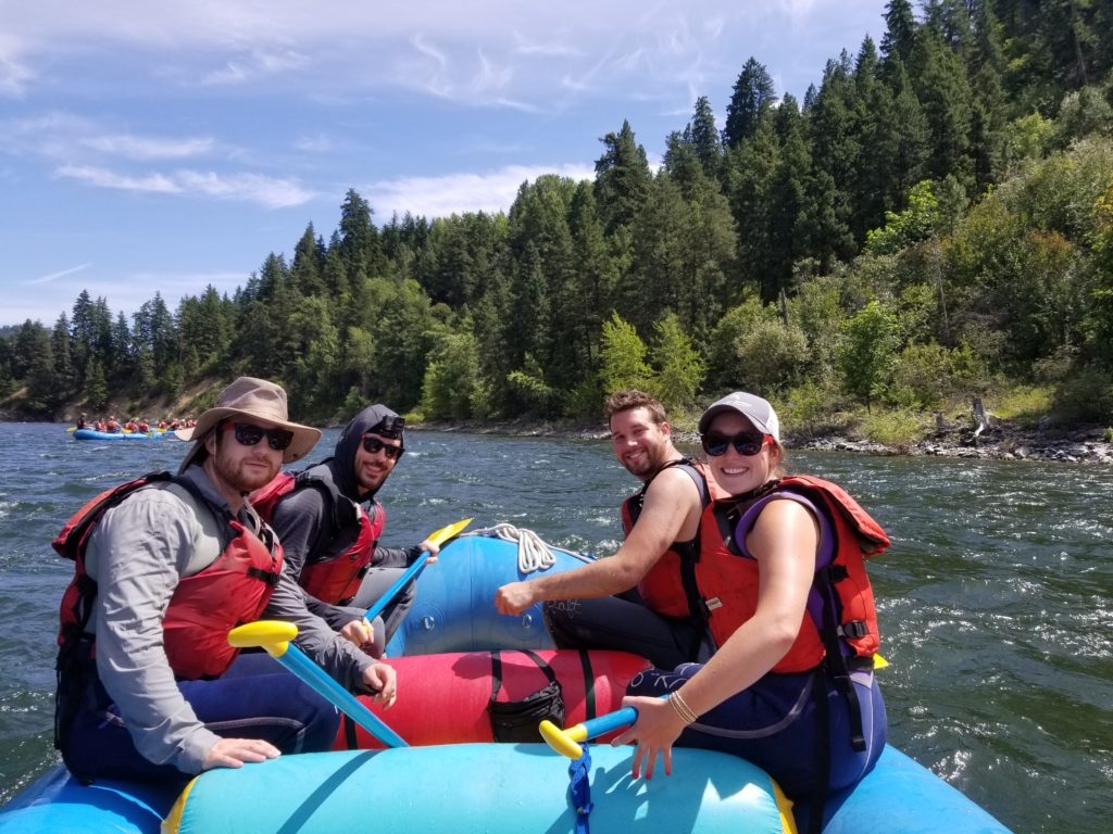White water rafting in Leavenworth WA on Pacific Northwest trip
