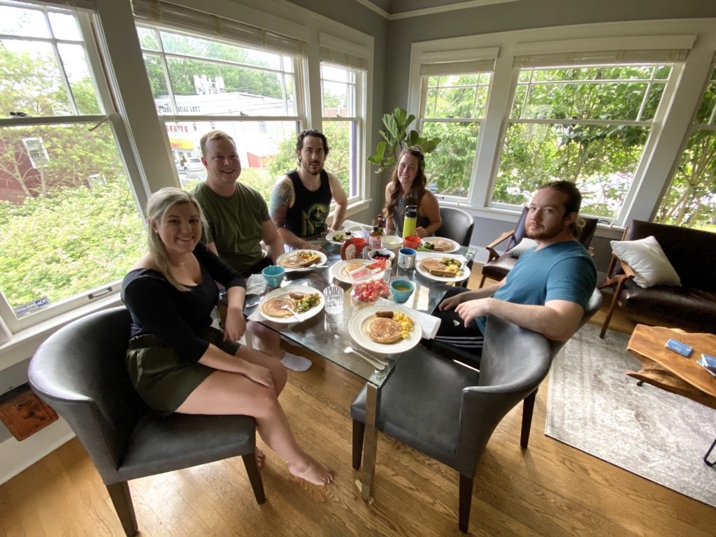 Homemade brunch in Seattle on Pacific Northwest trip