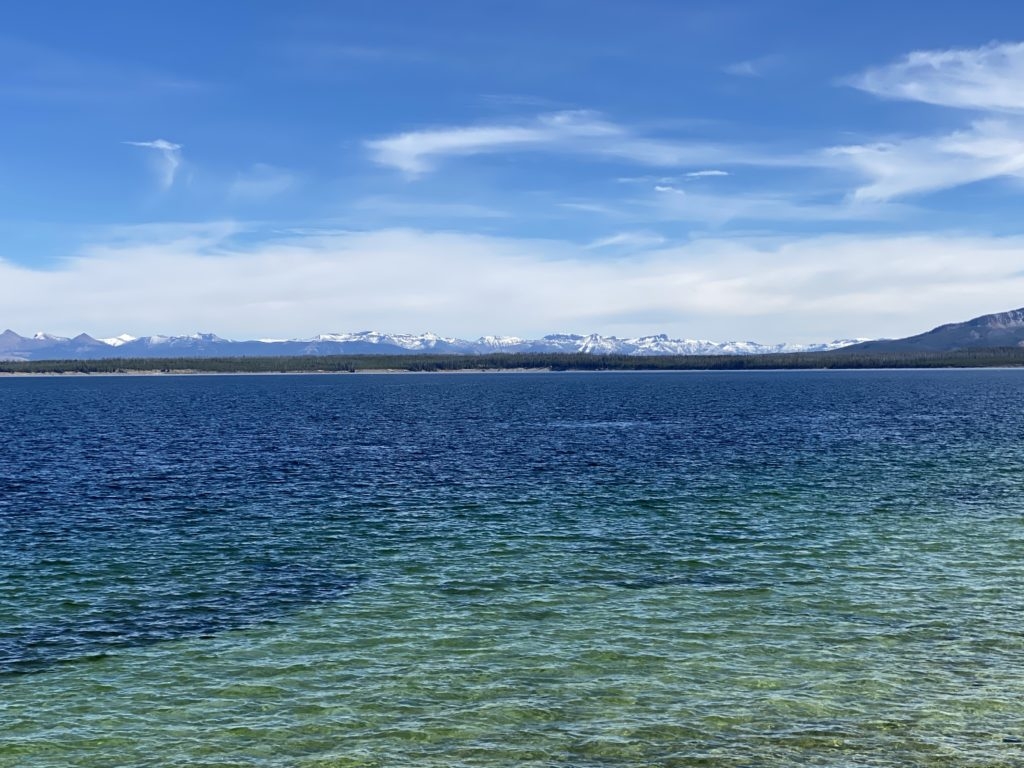 Yellowstone Lake and Mountain Views by Madeline Mihaly
