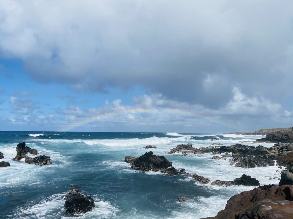 Hawaii trip rainbow at hookipa beach Maui