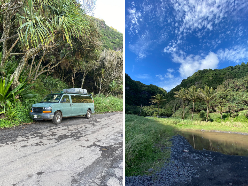 Green Machine on the road to Hana by Madeline Mihaly