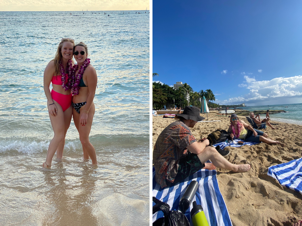 Waikiki Beach collage by Madeline Mihaly