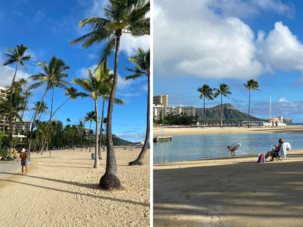 Waikiki beach in honolulu by Madeline Mihaly