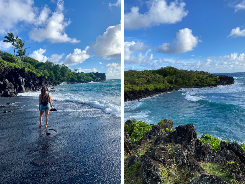 Black Sand Beach at Waiʻānapanapa State Park by Madeline Mihaly