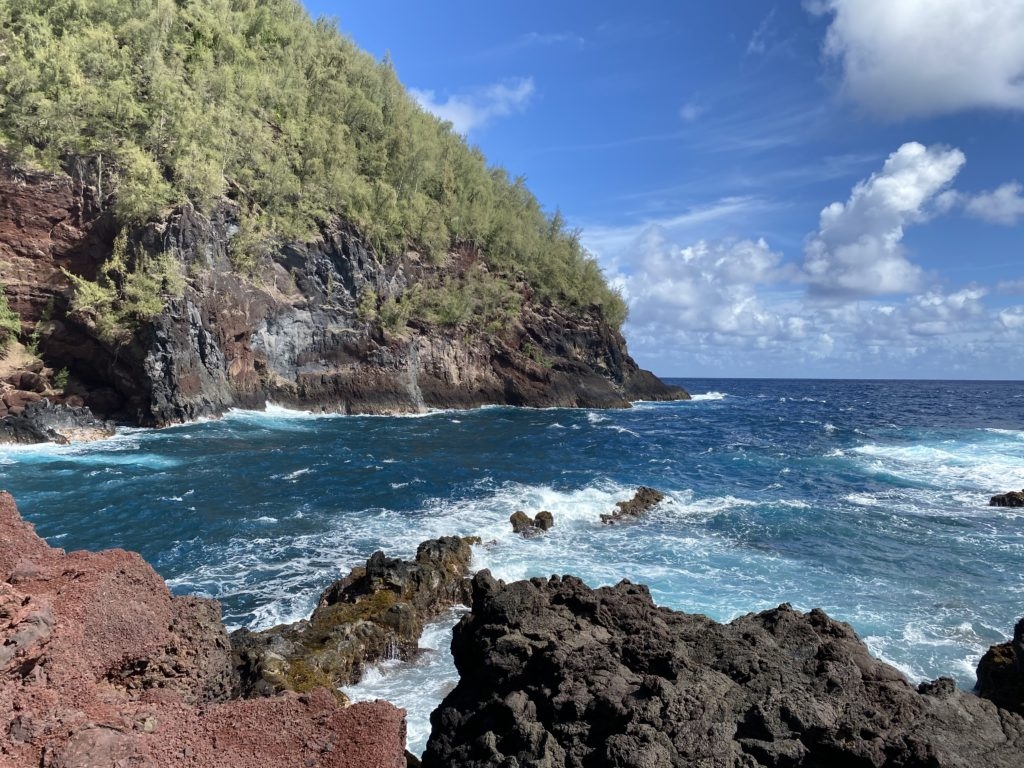 Red Sand Beach in Hana on Maui by Madeline Mihaly