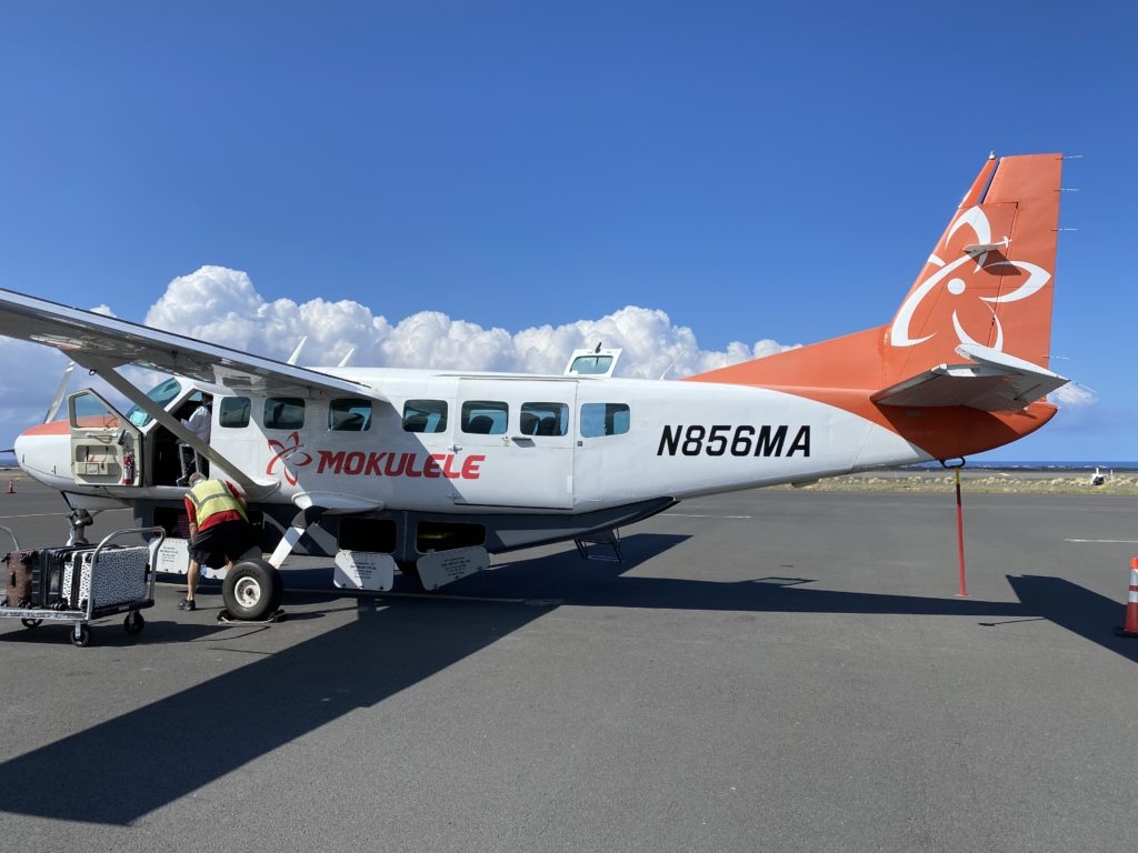 flying Mokulele airlines to Kona by Madeline Mihaly
